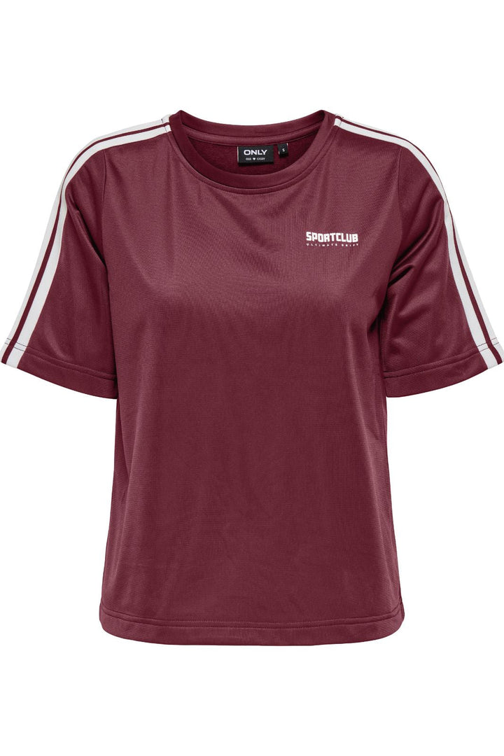 Only - Onlsports S/S O-Neck Top Ub Swt - 4832814 Ruby Wine Championship Sweatshirts 