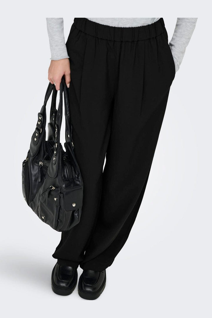 Only - Onlsvea Life Pull-Up Pant - 4957589 Black