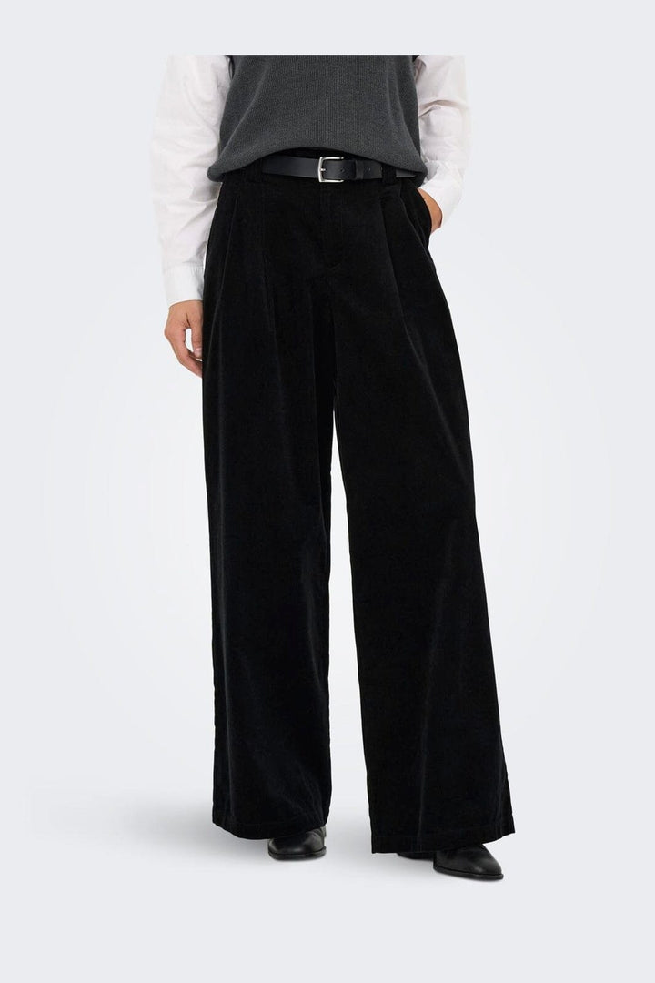 Only - Onlsvea-Nessa Cord Wide Pant Cc Tlr - 4854244 Black