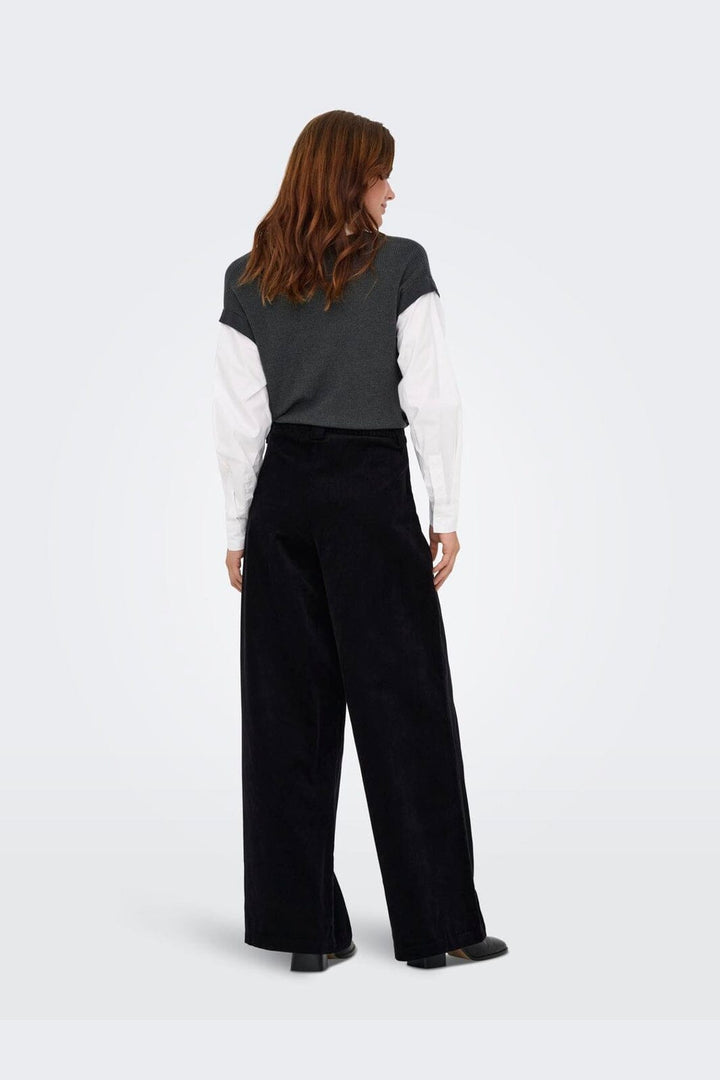 Only - Onlsvea-Nessa Cord Wide Pant Cc Tlr - 4854244 Black