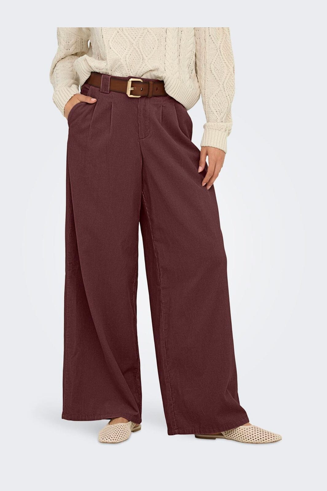 Only - Onlsvea-Nessa Cord Wide Pant Cc Tlr - 5120823 Decadent Chocolate