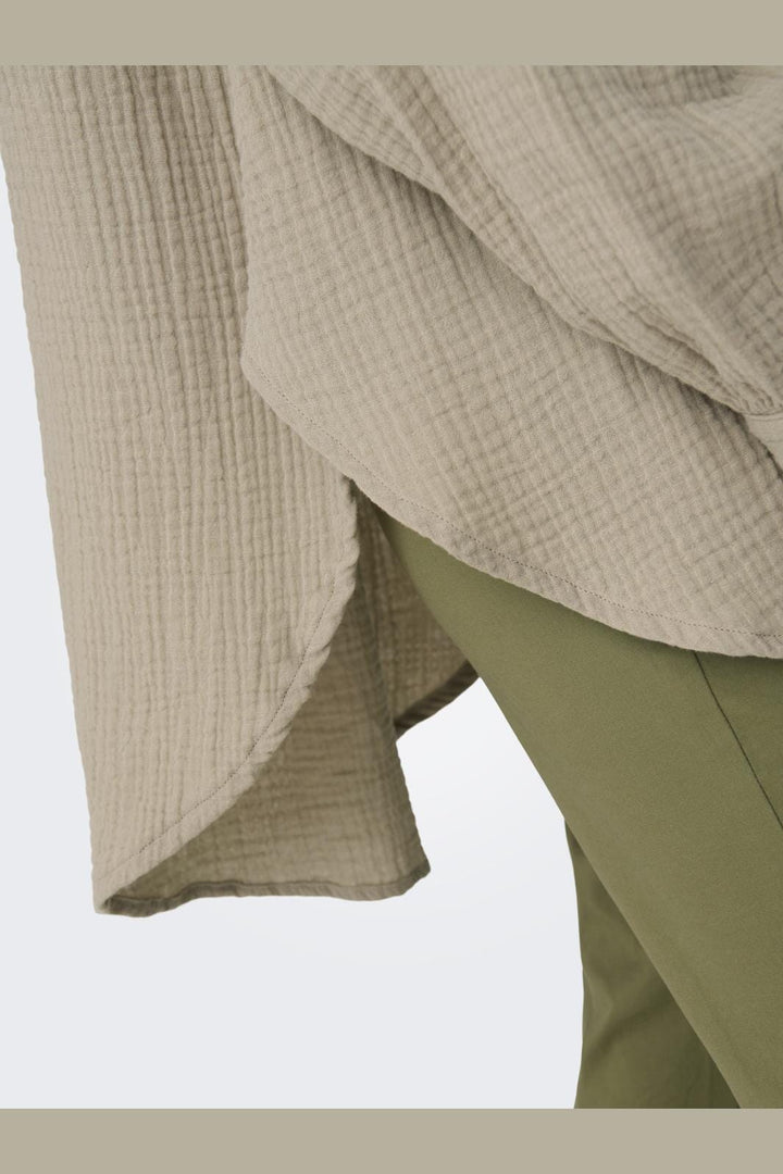 Only - Onlthyra Oversized Shirt - 4286613 Oxford Tan
