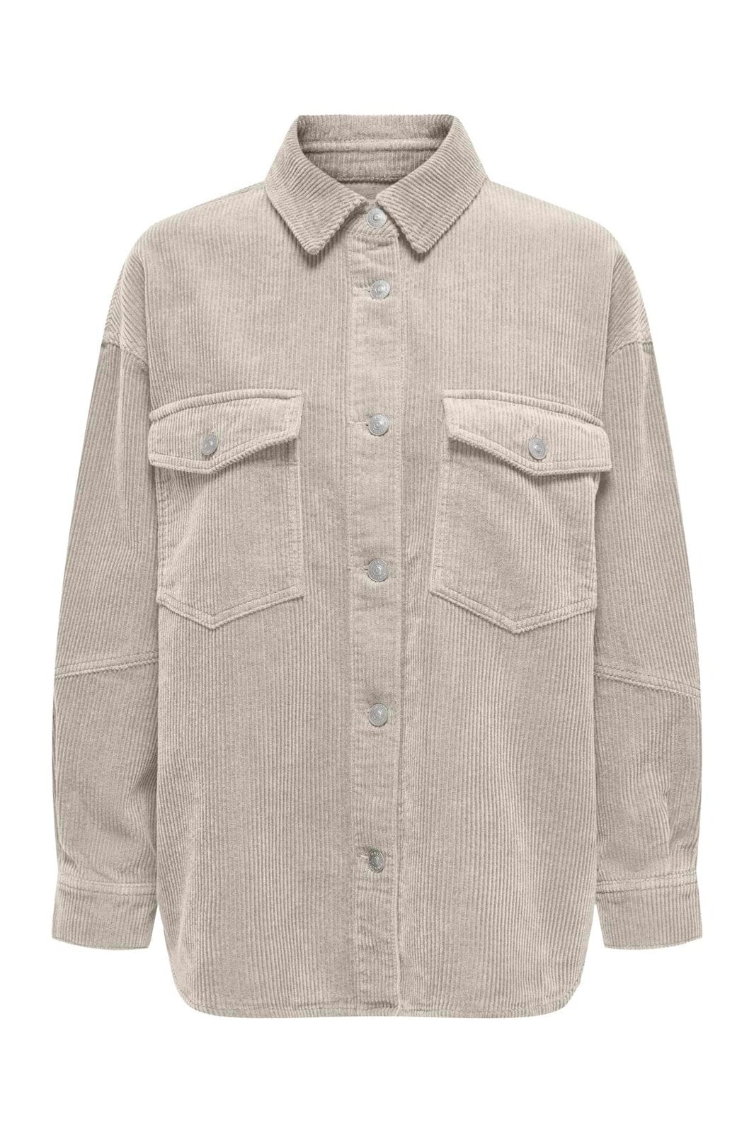 Only - Onltiggy L/S Cord Shacket - 4732421 Silver Lining