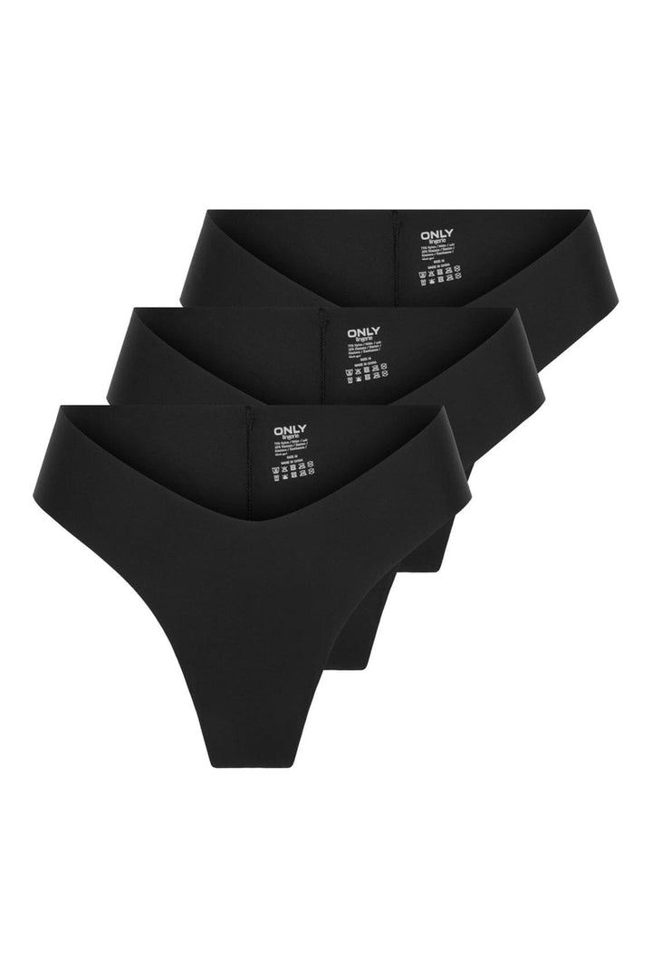 Only - Onltracy V Cut Cheeky Brief 3Pk Acc - 4840550 Black X3