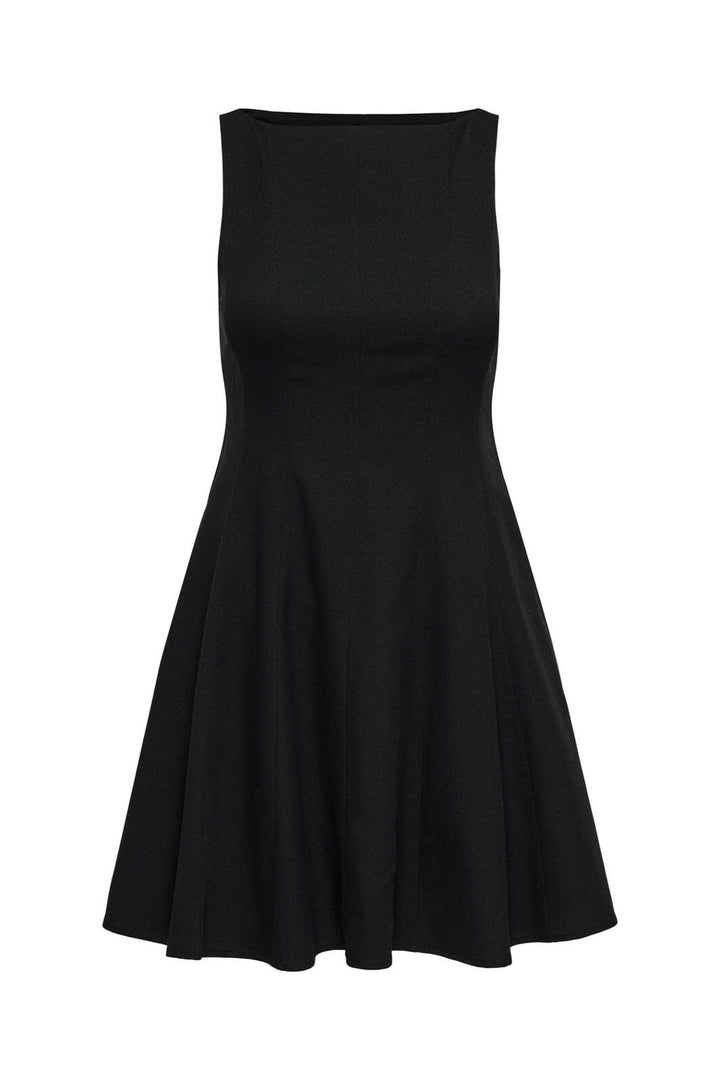 Only - Onlunita Life S/L Peplum Dress Tlr Ox - 4978188 Black