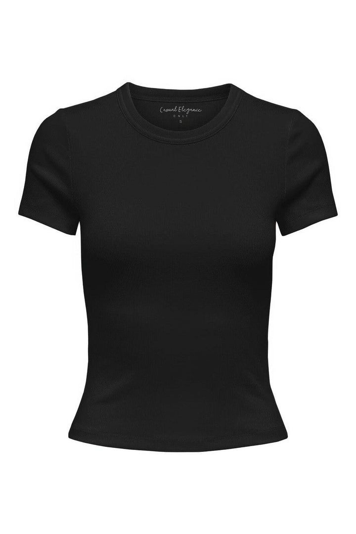 Only - Onlval Life S/S O-Neck Top - 4963288 Black