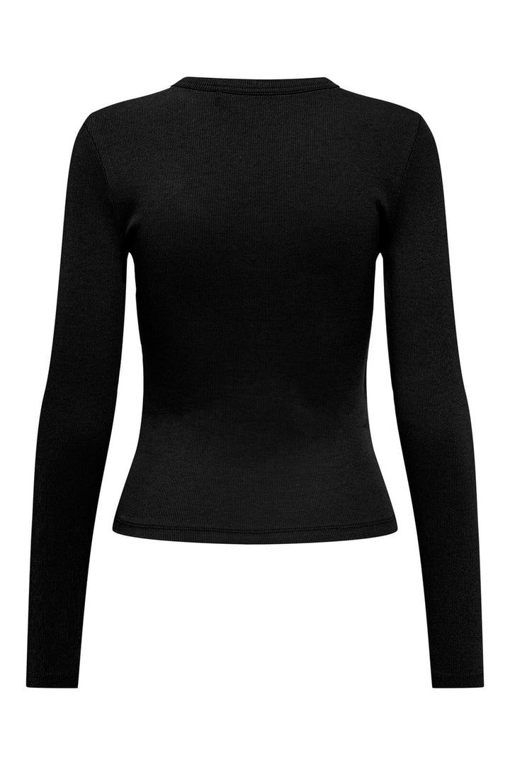 Only - Onlval L/S O-Neck Top - 4983073 Black