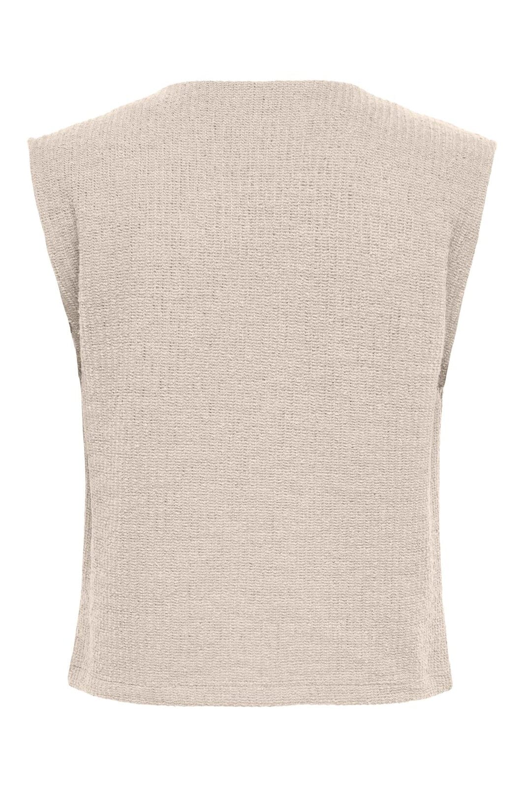 Only - Onlvicki Button Vest Swt - 5065539 Pumice Stone Gold Buttons