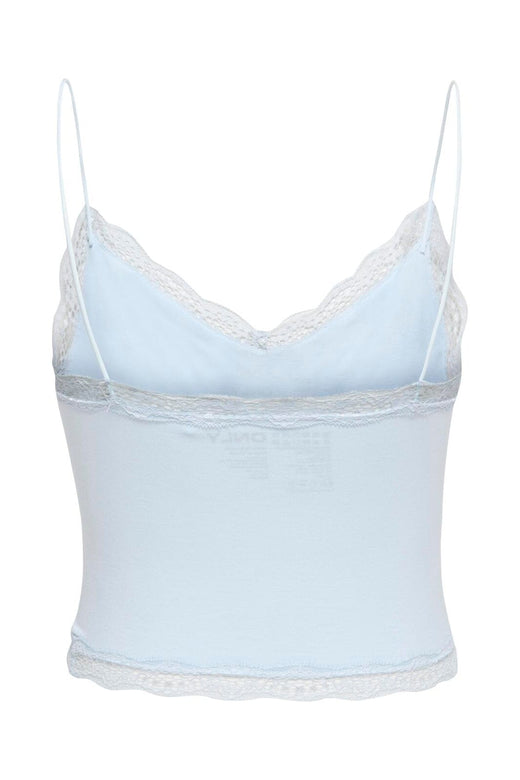 Only - Onlvicky Lace Seamless Cropped Top - 4928684 Ancient Water