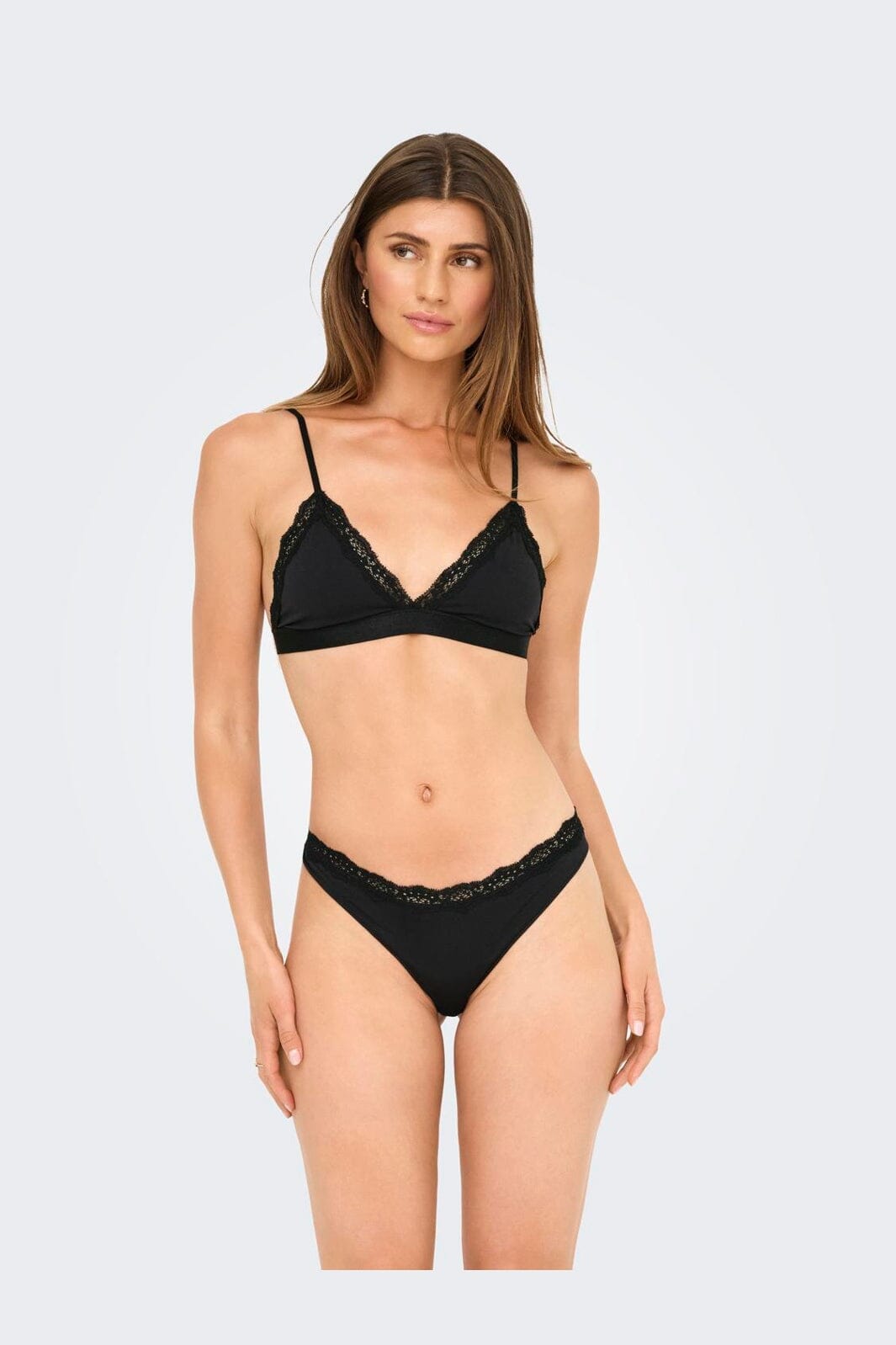 Only - Onlvicky Lace Unpadded Bralette Acc - 4816285 Black