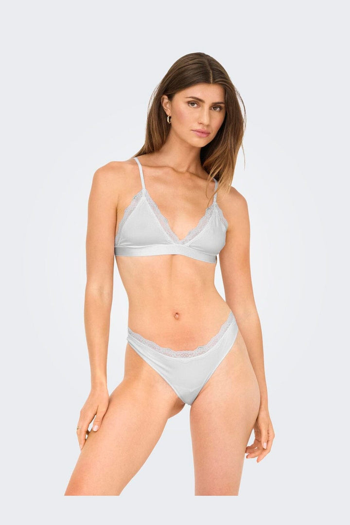 Only - Onlvicky Lace Unpadded Bralette Acc - 4816287 Bright White