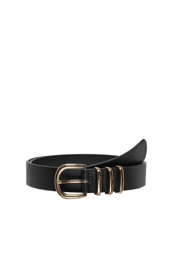 Only - Onlviola Pu Jeans Belt Acc - 4548297 Black Gold Metal