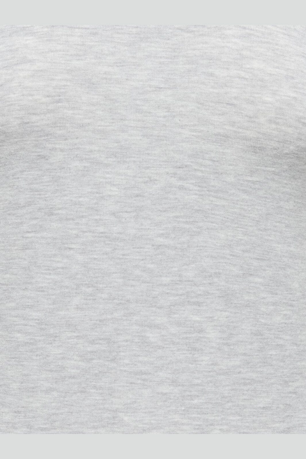 Only - Onlvirro L/S U-Neck Double Top - 5169837 Light Grey Melange Cloud Dancer