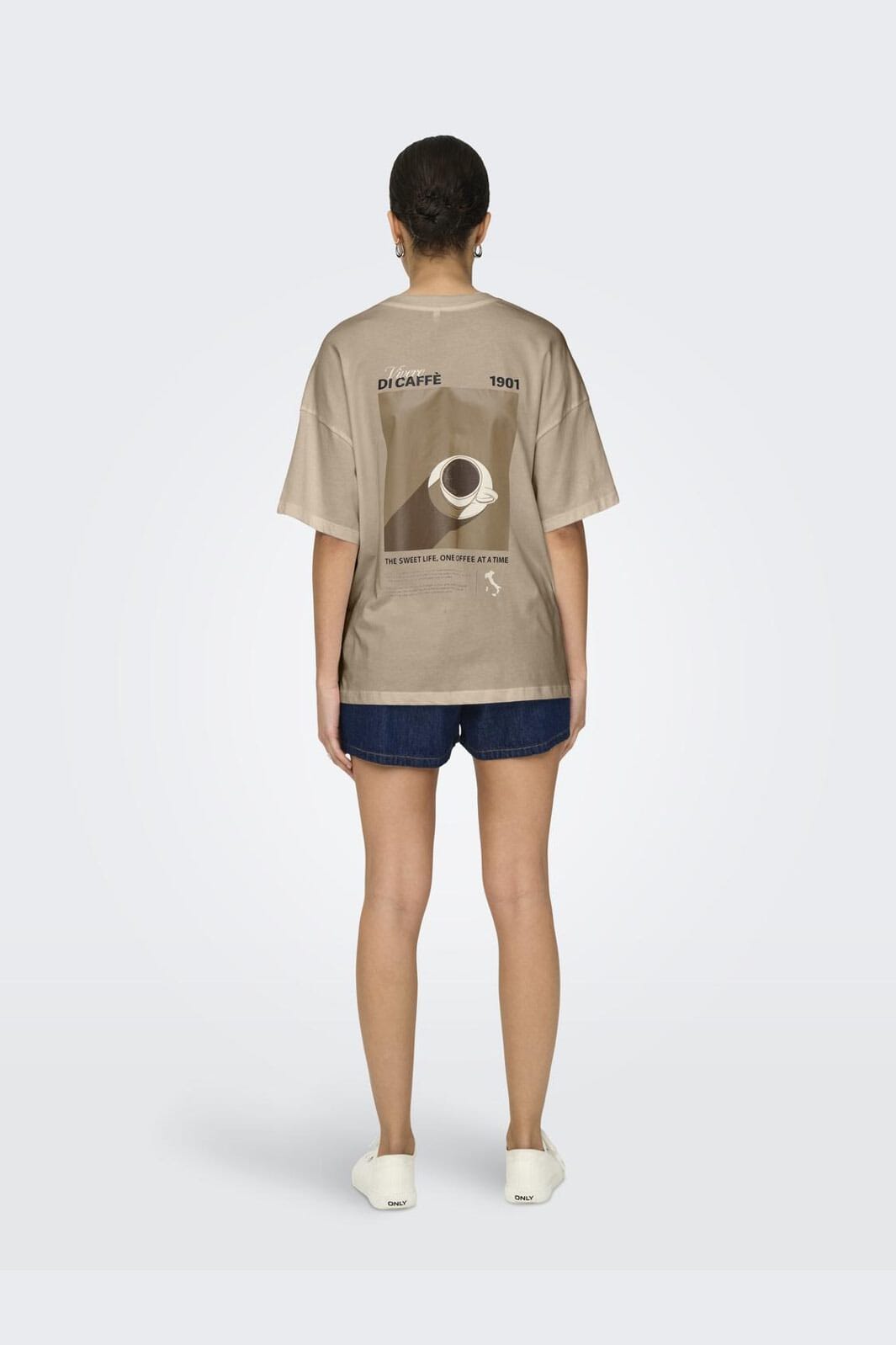 Only - Onlvivvi Life S/S Lovely Top - 4897138 Humus Caffe