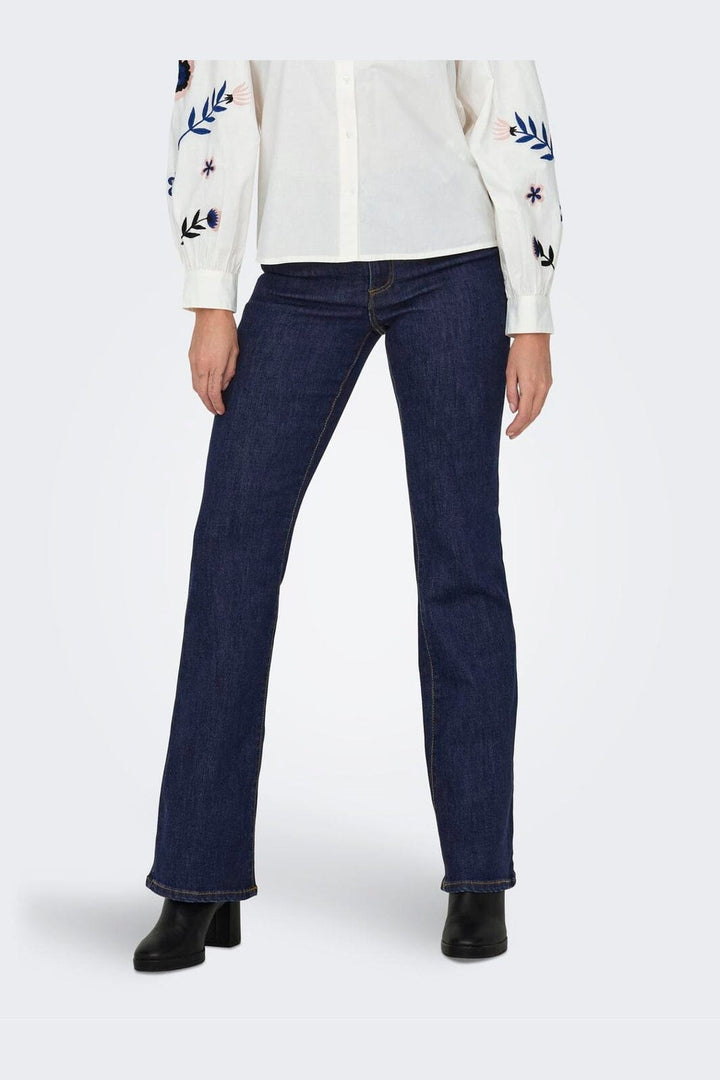 Only - Onlwauw Flared Rinse Gua030 - 3626892 Dark Blue Denim