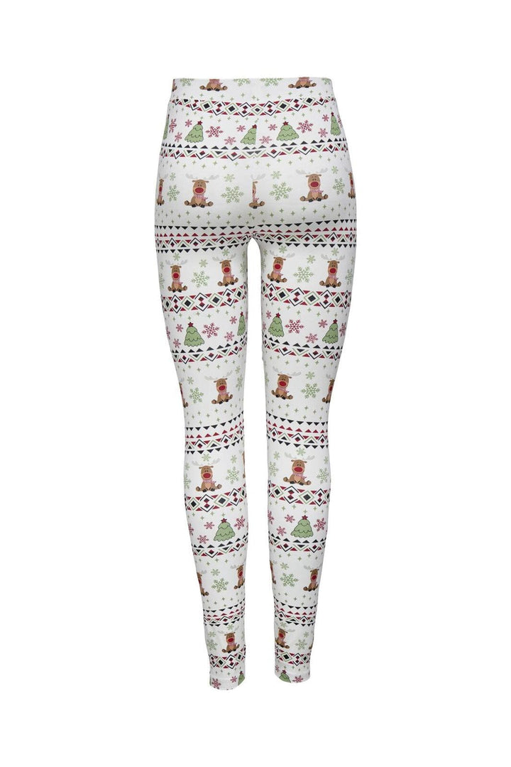 Only - Onlxmas Elfi Life Leggings - 4838232 Cloud Dancer Deer Christmas