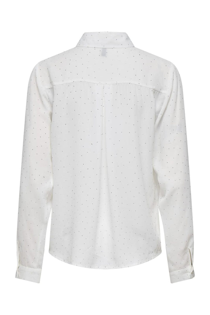 Only - Onlzeke L/S Stud Shirt - 4850702 Cloud Dancer Allover Studs