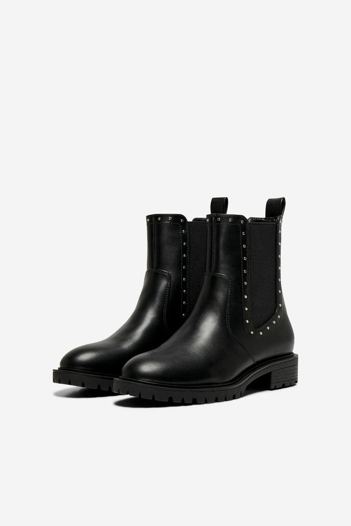 Only Shoes - Onltina-13 Studded Chelsea Boot - 4565590 Black