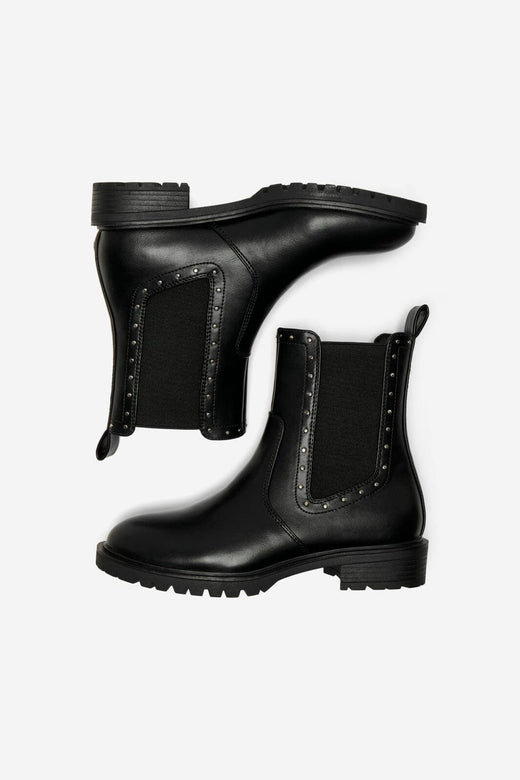 Only Shoes - Onltina-13 Studded Chelsea Boot - 4565590 Black