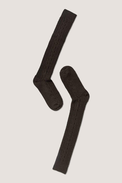 Oroblu - Wool Cable W Knee High Knee High 1149201 - Dark Brown