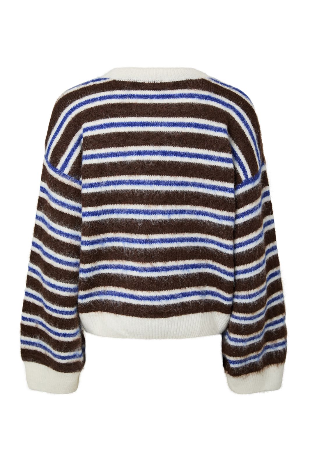Pieces - Pcada Ls O-Neck Knit - 5140018 Chicory Coffee Cloud Dancer - Bluing