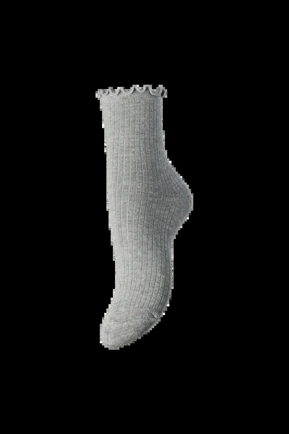 Pieces - Pcafia Socks - 4483379 Light Grey Melange Strømper 