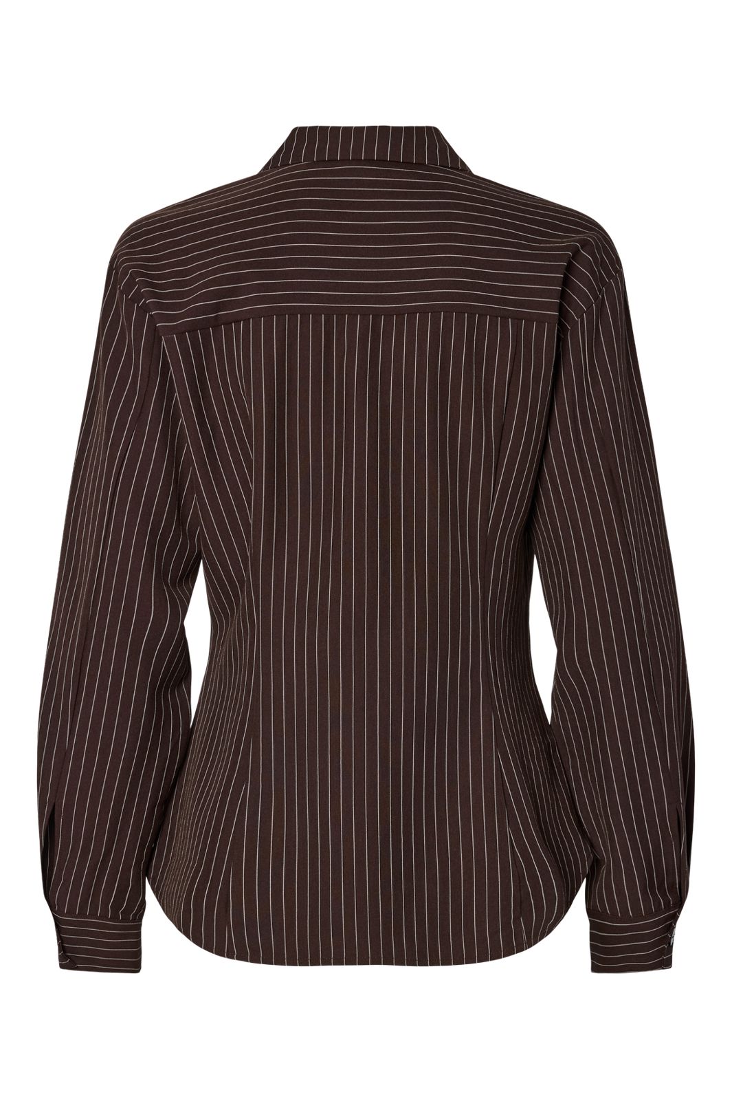 Pieces - Pcanja Ls Fitted Shirt - 5078695 Delicioso Pinstripe