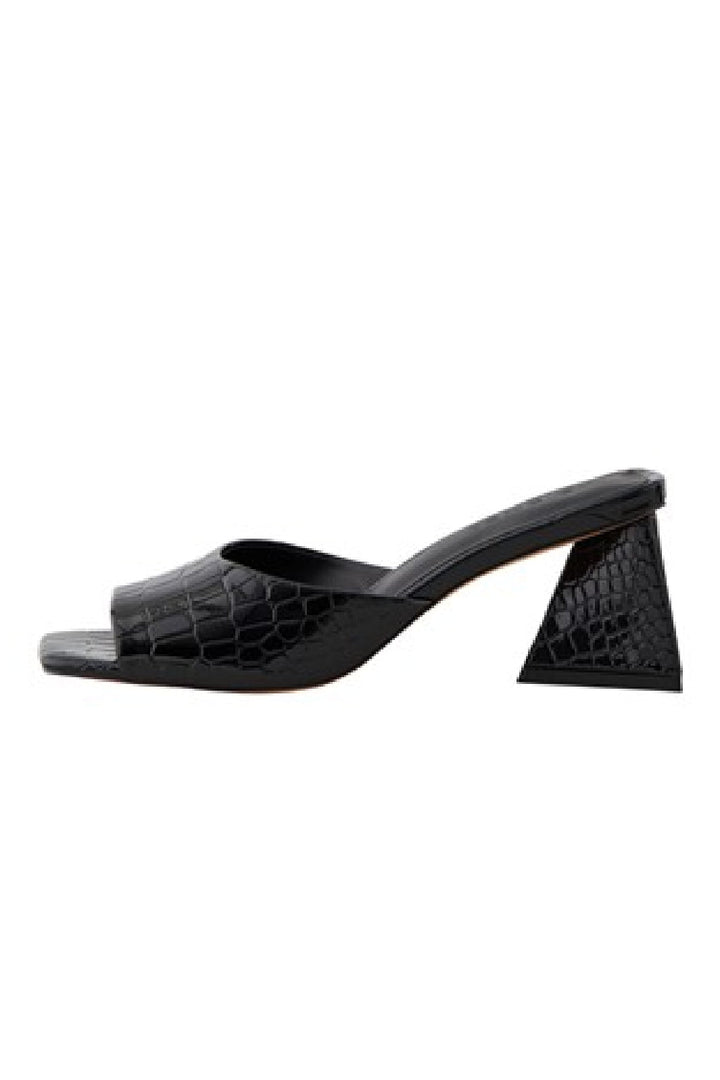Pieces - Pcanlise Croco Sandal - Black Stiletter 