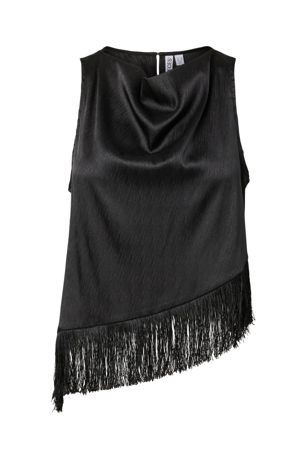 Pieces - Pcanne Sl Frill Top - 5205154 Black