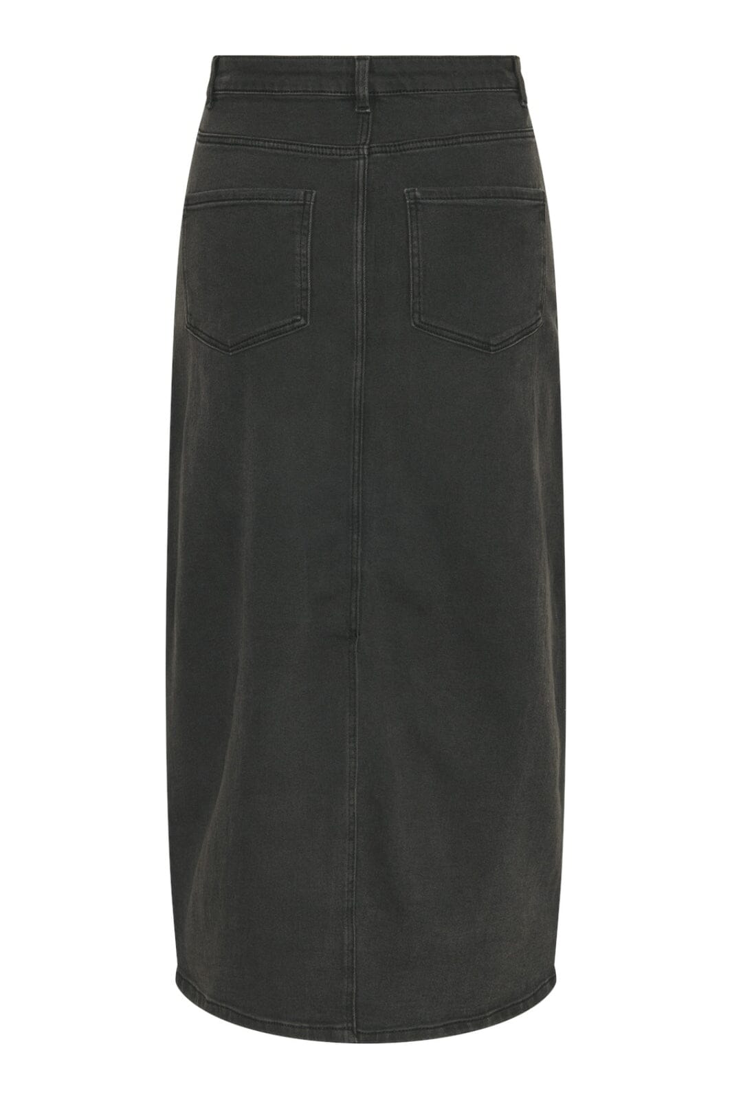 Pieces - Pcatikka Ankle Denim Skirt Mm - 4641946 Grey Denim Nederdele 