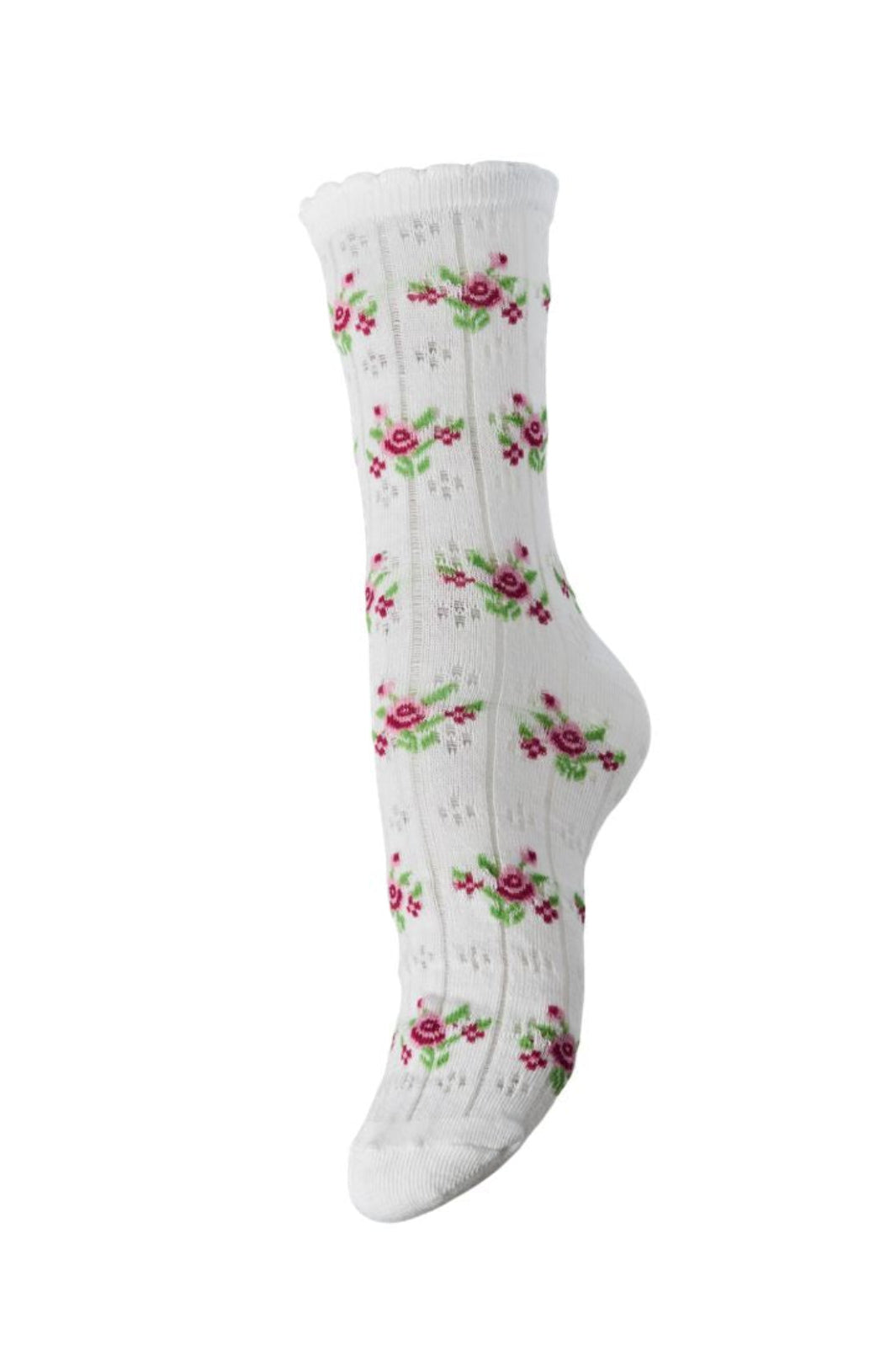 Pieces - Pcbella Pointelle Aopsocks Bundle - 4918749 Cloud Dancer Roses