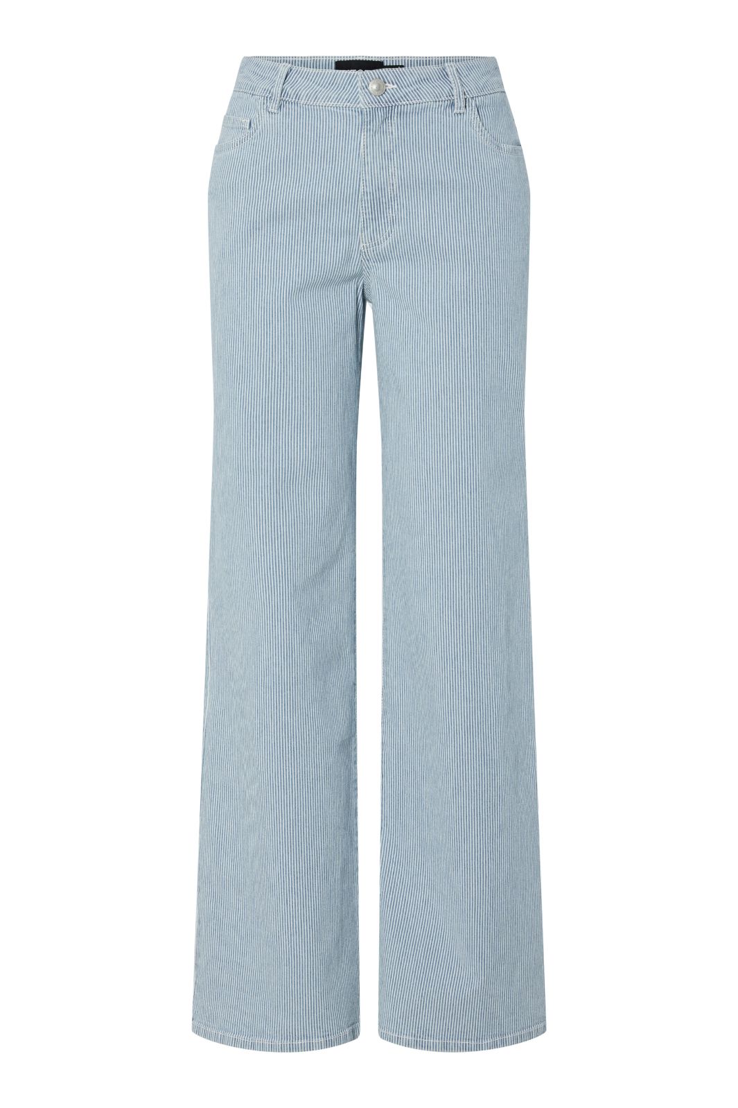 Pieces - Pcbillo Wide Denim Jeans - 4819963 Light Blue Denim White Stripes Jeans 