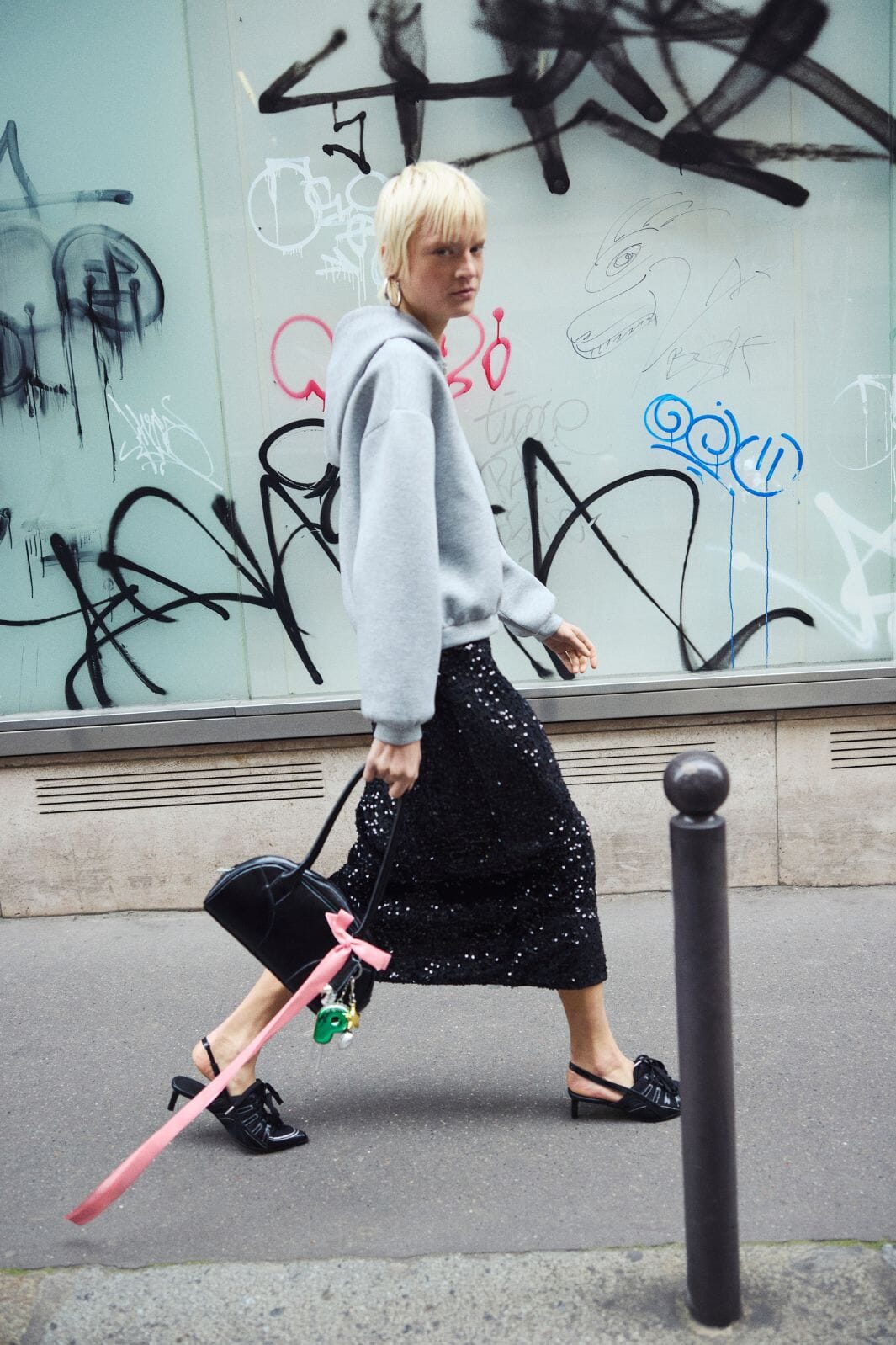 Pieces - Pcbucuba Ls Zipper Scuba Hoodie Act - 4938638 Light Grey Melange Sweatshirts 