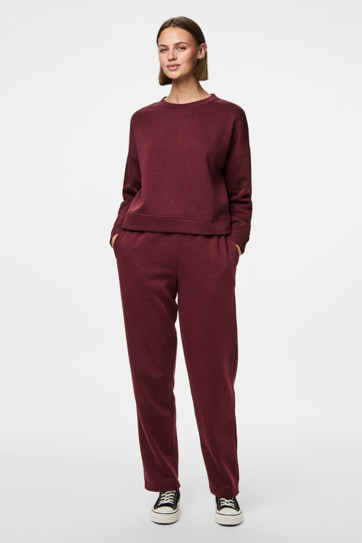 Pieces - Pcchilli Ls Loose Sweat - 4797616 Tawny Port