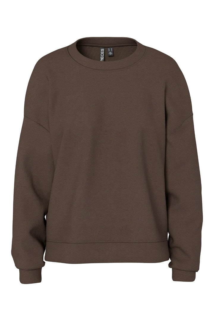 Pieces - Pcchilli Ls Loose Sweat - 4802394 Hot Fudge