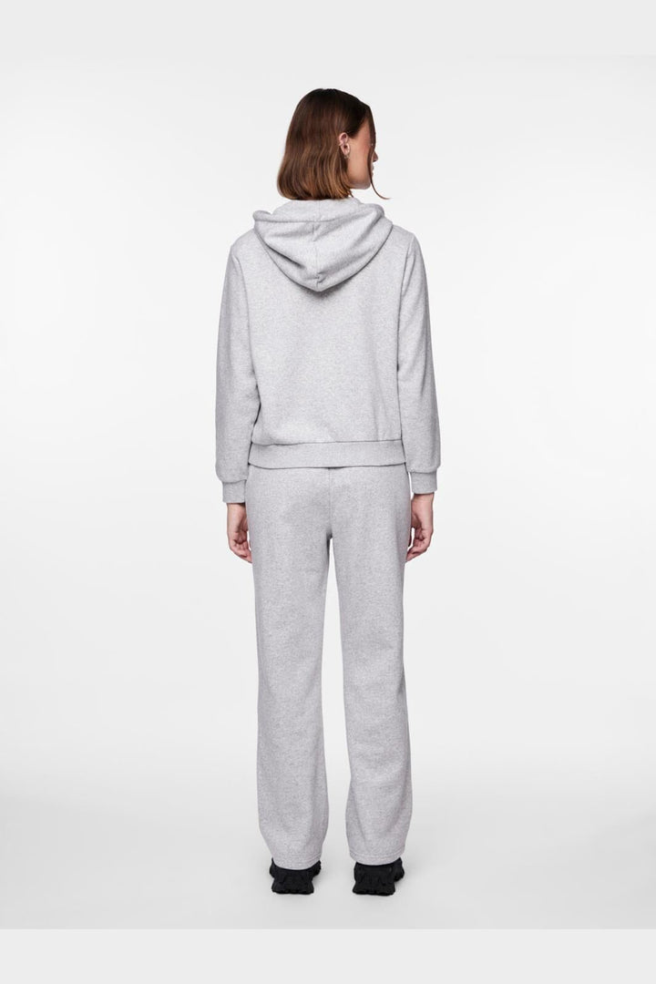 Pieces - Pcchilli Ls Zip Hoodie - 4265112 Light Grey Melange