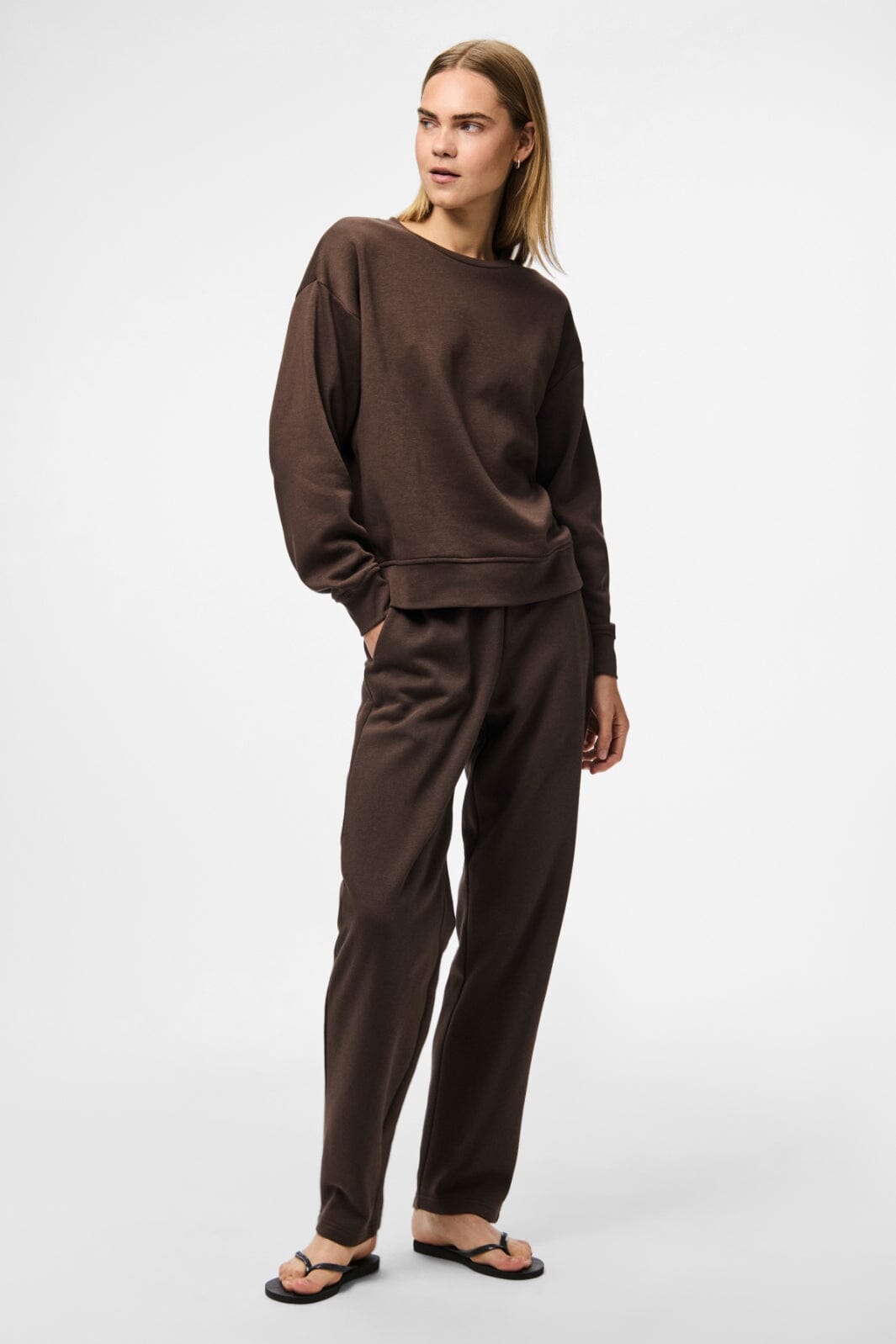Pieces - Pcchilli Straight Sweat Pants - 4802328 Hot Fudge