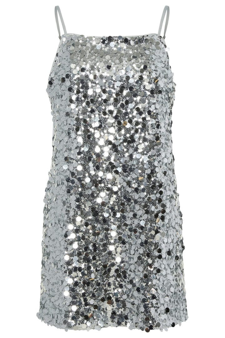 Pieces - Pcdisco Mini Strap Dress Kca 17155269 - 4670407 - Silver Sequins