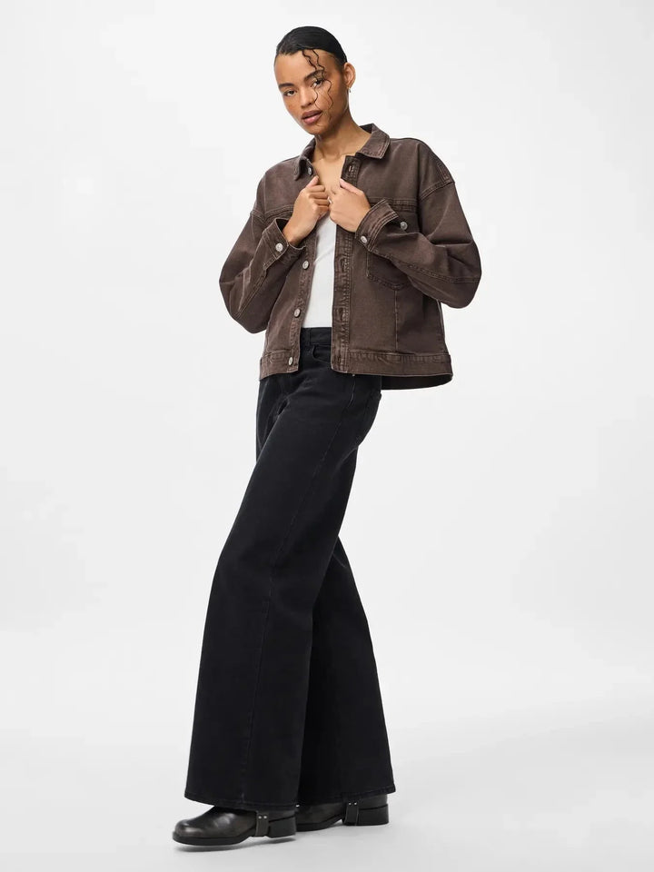 Pieces - Pcelma Denim Jacket - 4957420 Hot Fudge Jakker 