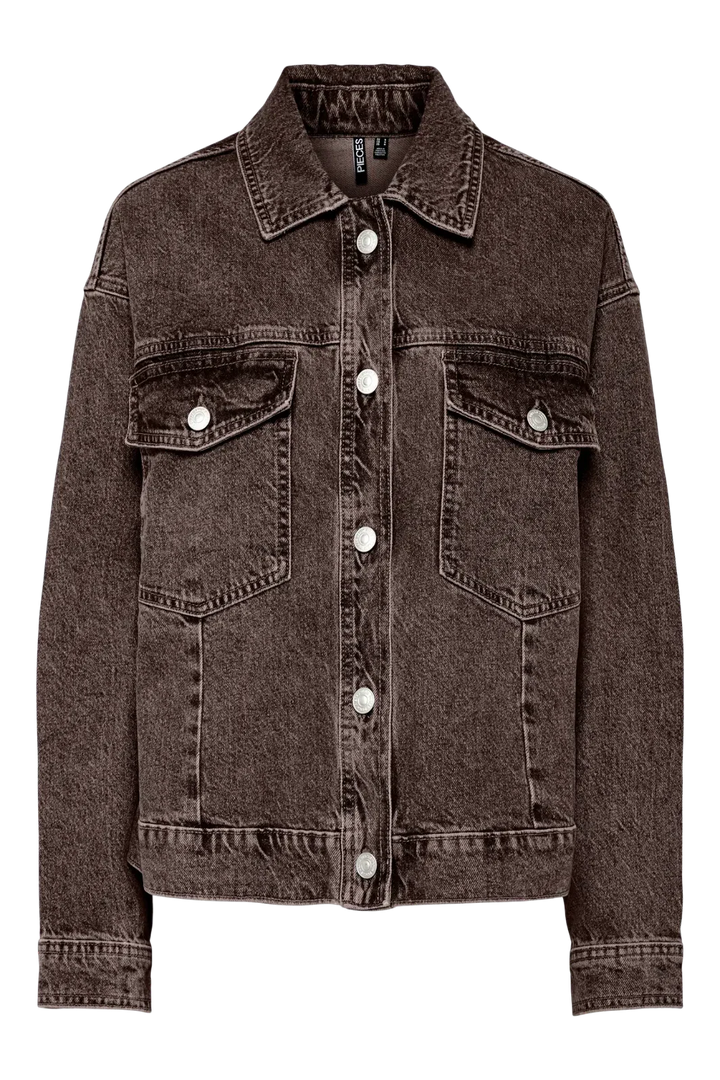 Pieces - Pcelma Denim Jacket - 4957420 Hot Fudge Jakker 
