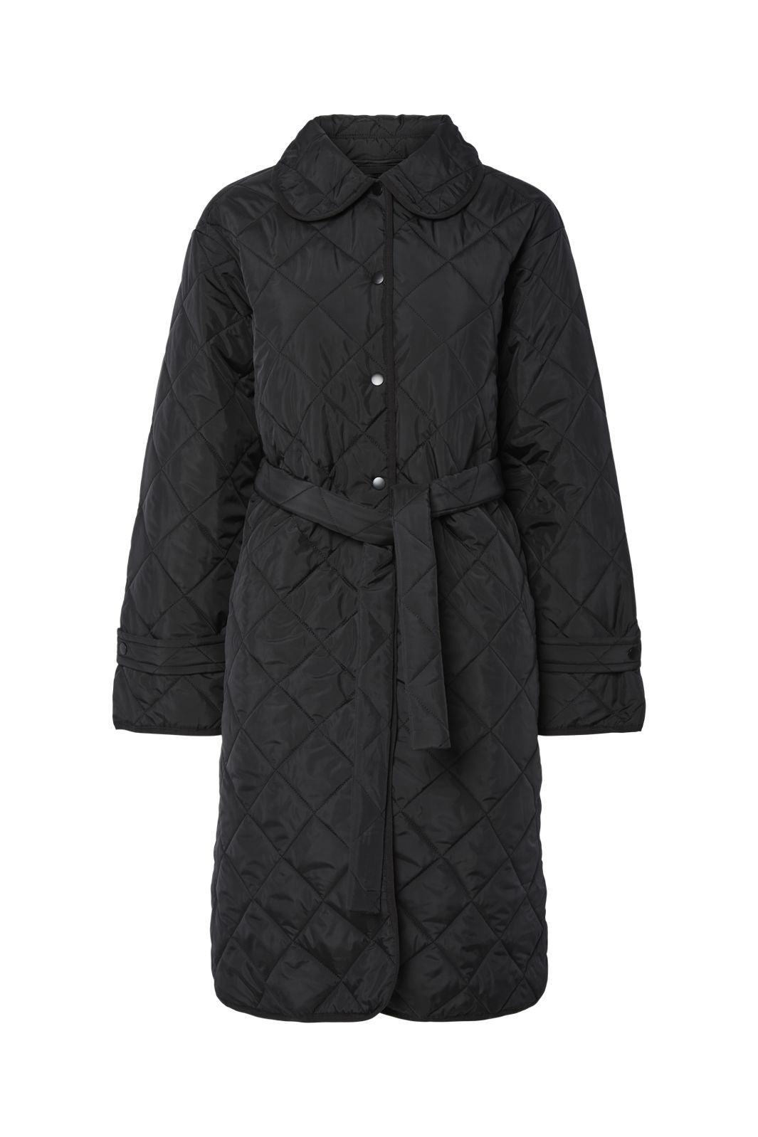 Pieces - Pcemily Long Quilted Jacket - 4807781 Black