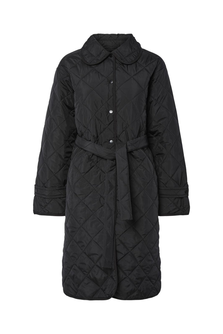 Pieces - Pcemily Long Quilted Jacket - 4807781 Black