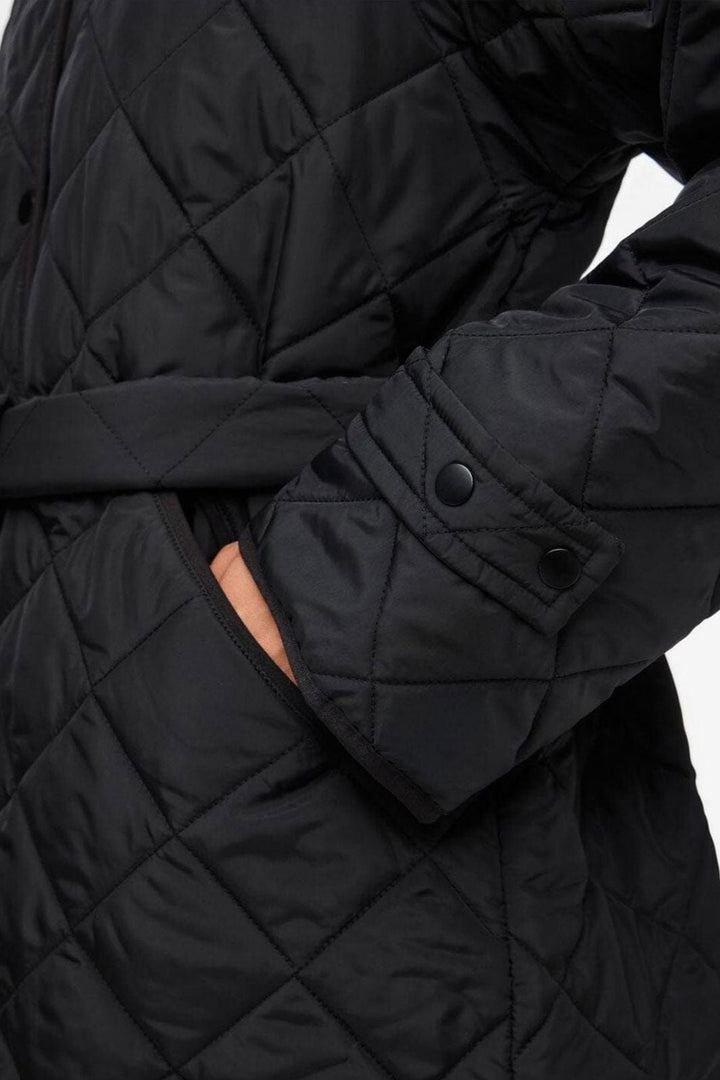 Pieces - Pcemily Long Quilted Jacket - 4807781 Black