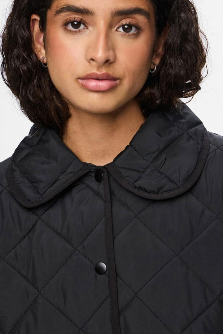 Pieces - Pcemily Long Quilted Jacket - 4807781 Black