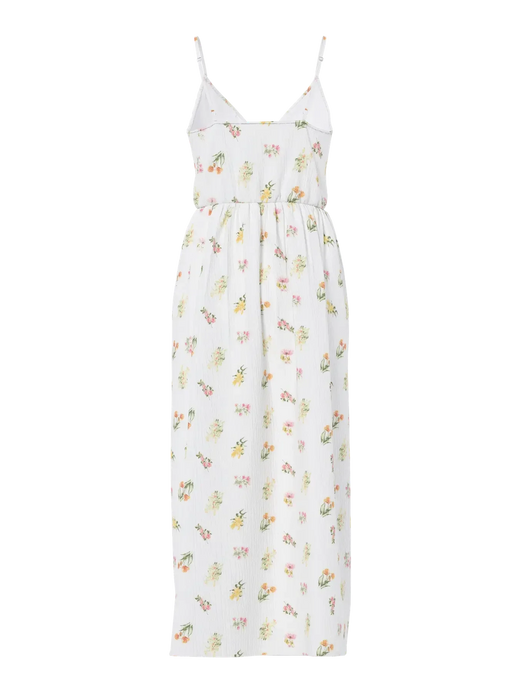 Pieces - Pcemma Strap Ankle Dress - 4904225 Bright White Flower Kjoler 
