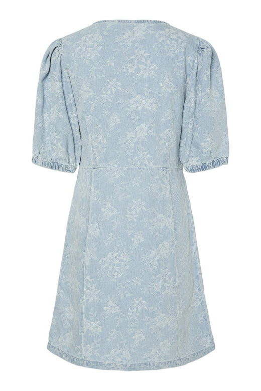 Pieces - Pcfeline Ss Denim Dress - 4777319 Light Blue Denim