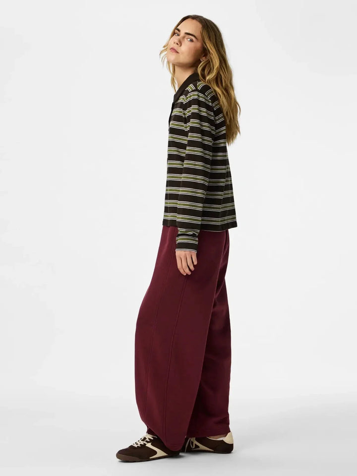 Pieces - Pcfilucca Barrel Pants - 5080301 Tawny Port Sweatpants 