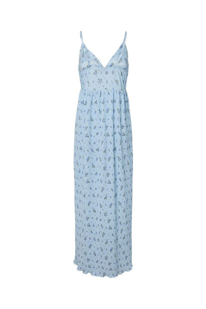 Pieces - Pcflora Sl Strap Dress Msa - 4963661 Cashmere Blue Blue Flowers