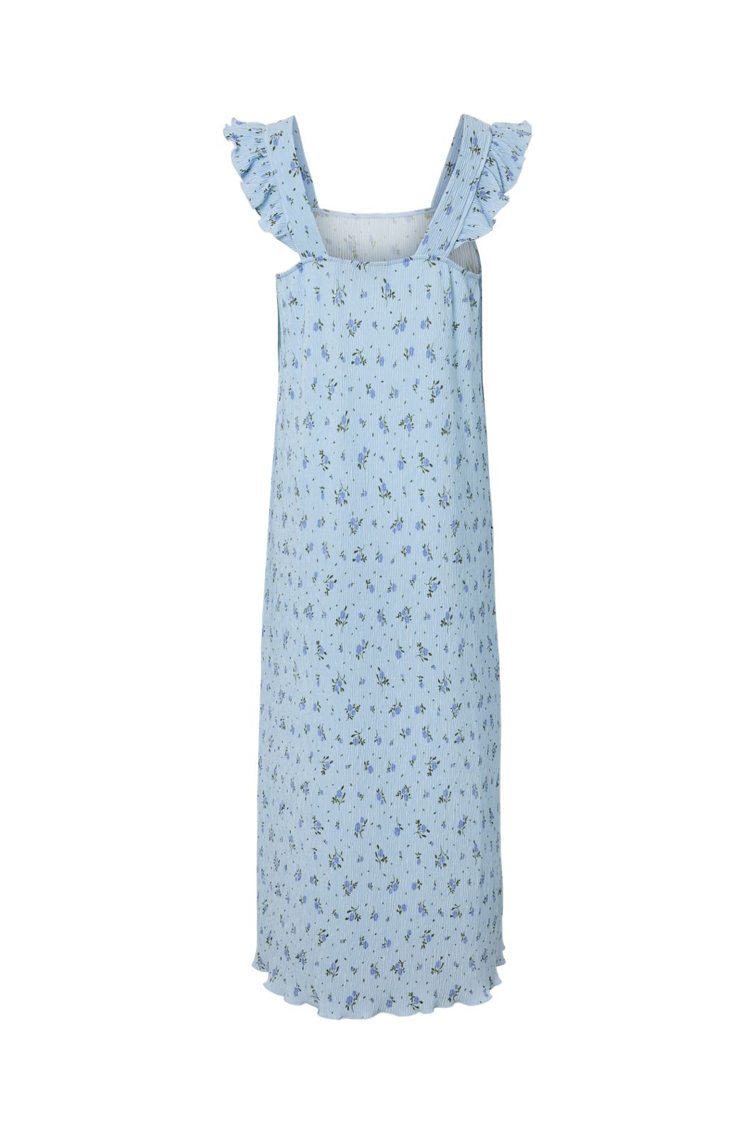 Pieces - Pcflora Strap Flounce Dress Msa - 4963677 Cashmere Blue Blue Flowers