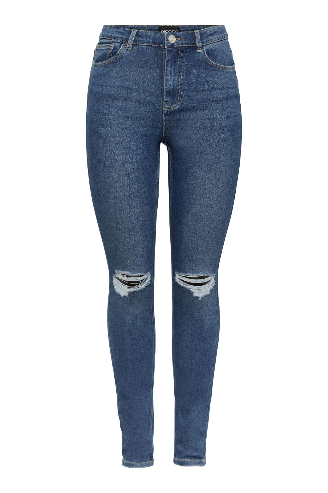 Pieces - PcHighfive Flex Jeans - Medium Blue Denim Jeans 